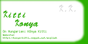 kitti konya business card