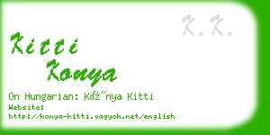 kitti konya business card